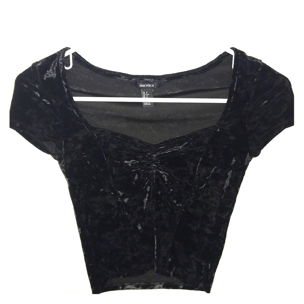 Black Velvet crop top